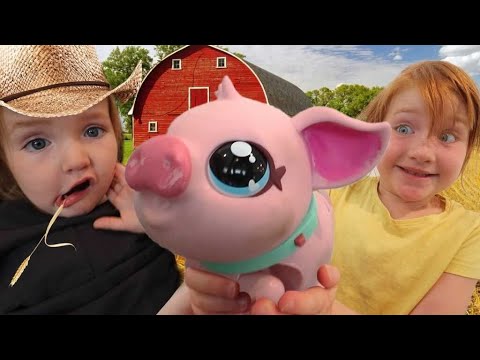 PET PiG inside our HOUSE 🐷 Adley & Niko learn how to care for baby pigs! adopting a farm animal
