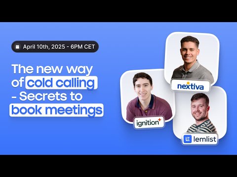 The new way of cold calling ☏ 3 top sales reps share their secrets to book meetings
