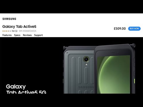 Galaxy Tab Active 5 5G 8" Tablet | Specs | Samsung UK · Samsung.com · 2026