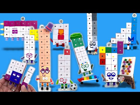 DIY Numberblocks Toys 11 to 20 - Poseable Magnetic Figures || Keiths Toy Box