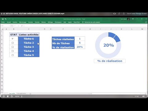 ASTUCES EXCEL COMMENT CRÉER UNE CHECK LISTE AVEC CASE À COCHER ?