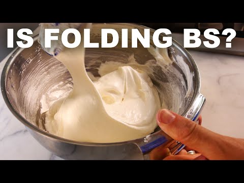 Do you really have to 'fold' egg foams? Can't you just mix them?