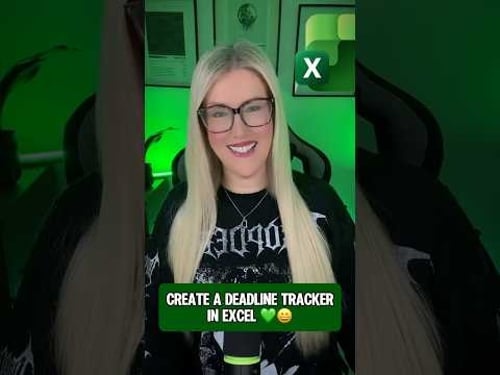 Create a Smart Deadline Tracker in Excel in 30 Seconds!