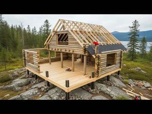 This man is smarter than a NATO engineer! He builds a wooden house in just 3 days! @WildGnomos
