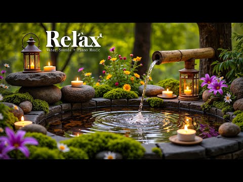 Relaxing Music for Healing + Water Sounds 🌿 Calm Mind, Anxiety Relief, Deep Sleep