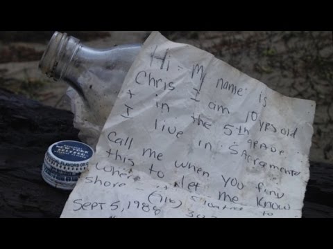 5-Year-Old Boy Discovers Message in a Bottle from 27 Years Ago