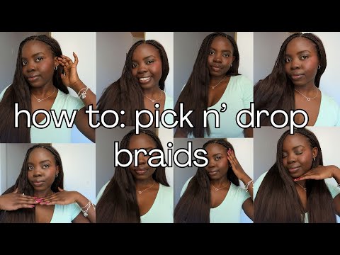 pick & drop braids | taking out old braids, natural hair care + braiding my hair