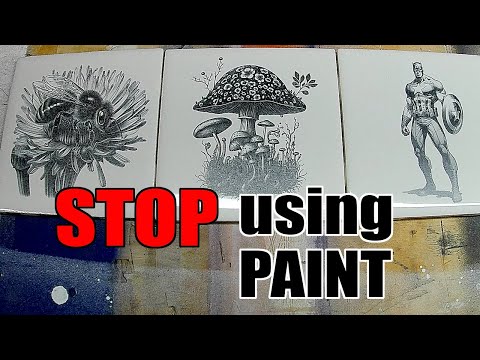Stop using paint on ceramic tiles.