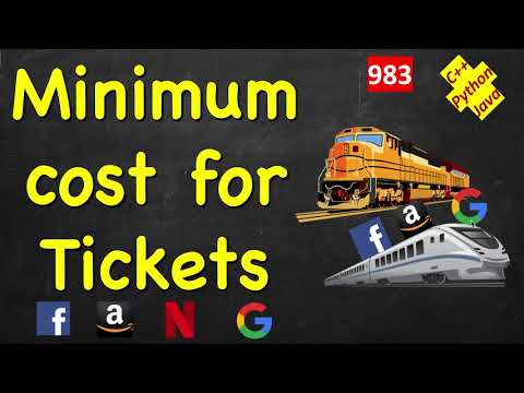 Minimum Cost For Tickets | LeetCode 983 | C++, Java, Python