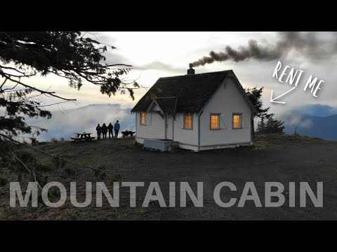 Camping in a Remote Cabin Rental on the Edge of a Mountain