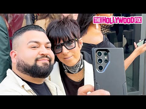 Diane Warren Greets Fans While Stepping Outside The Grammy Awards In Downtown Los Angeles, CA