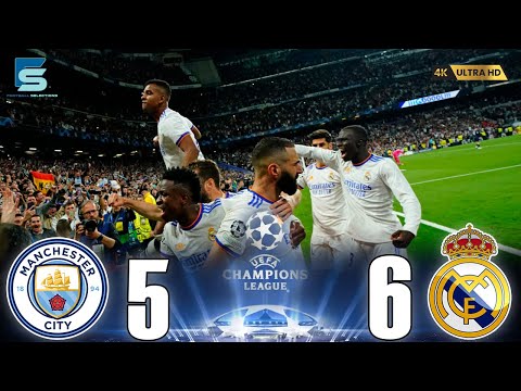 Madrid Historic Remontada 🔥 Real 🇪🇦 6×5 🏴City ☆ Champions League 🏆 ~ Crazy Commentary 🎤 ~ 4K