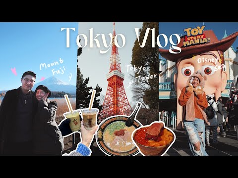 東京vlog ep.2🇯🇵超充實行程🍜富士山一日遊🗻六本木/南青山逛街、海洋迪士尼🏰新鮮海膽飯、東京鐵塔約會🗼