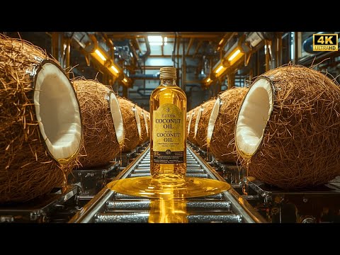 Dentro de uma Fábrica Moderna de Óleo de Coco: Do Fruto ao Óleo Extravirgem (Processo Completo)