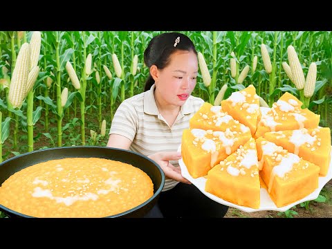 Harvest corn and make cheese corn cakes, pick bamboo shoots to make spicy pickled bamboo shoots