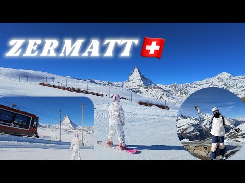 Switzerland EP6 Zermatt Ski Resort|Gornergrat⛰️|Skiing with the train🏂|Beautiful glacier scenery!