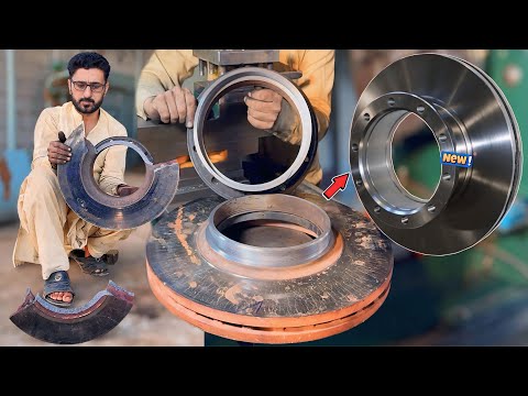 This Mechanic’s Skill Will Shock You! Rebuilds Broken Bus Brake Disc to Perfection