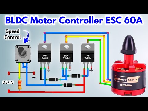 60A Brushless BLDC Motor Controller ESC