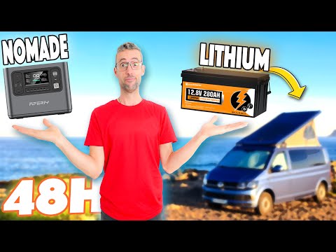 48H TEST, NOMAD vs LITHIUM Which battery for your van? @EcoWorthySolar 