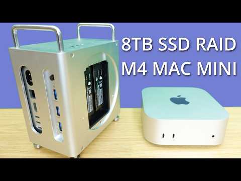 The ULTIMATE M4 Mac Mini Upgrade - 8TB SSD RAID Thunderbolt 4 Dock Enclosure