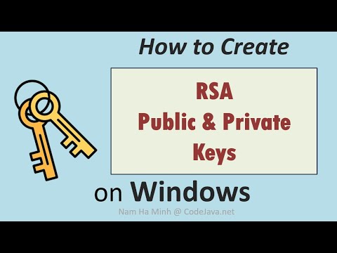 How to Create RSA Public and Private Keys on Windows