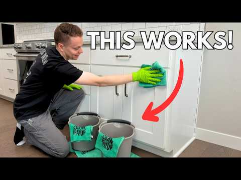 The Best Way to Clean Kitchen Cabinets!