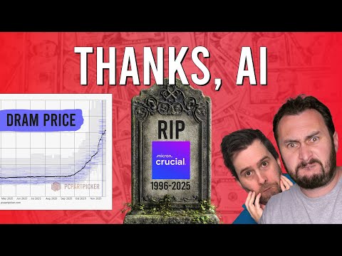 Bad Signs for PC Gaming: DRAM for AI Kills Crucial