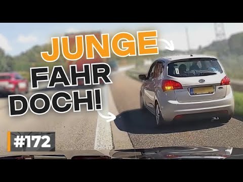 Child cycles in front of car, police karma and U-turn in tunnel! | #GERMAN #DASHCAM | #172