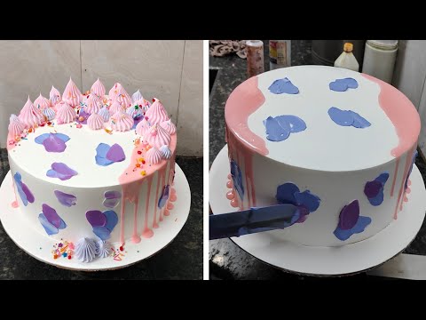 2Kg Butter Scotch Birthday Cake Nozzle Design|Ye Wala Cake Pura Nozzle Se Bana Hai Kaisa Hai Bataiye