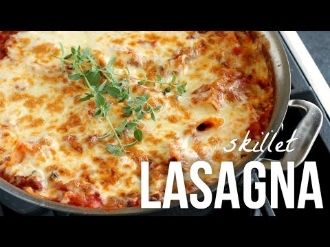 Skillet Lasagna!! Easy 30 Minute Stove Top Lasagne Recipe
