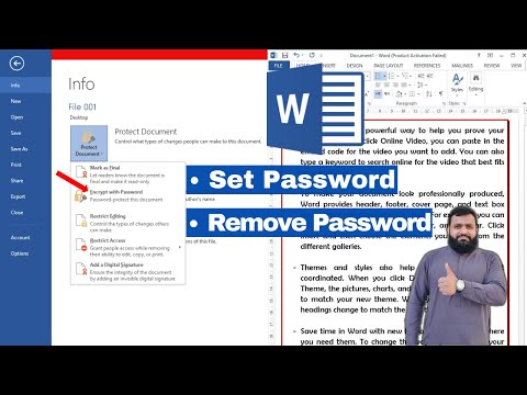 How to Protect Word Document with Password | How to Remove Password from Word Document