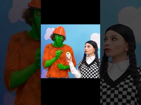 zombie hangs a picture and gets a treat