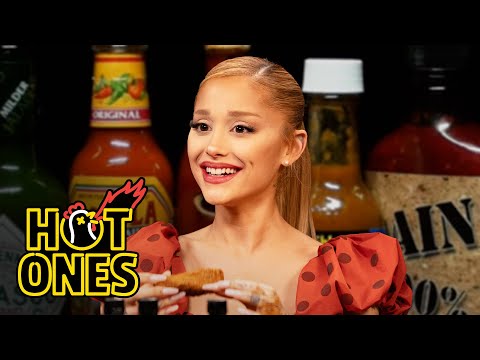 Ariana Grande Hits a High Note While Eating Spicy Wings | Hot Ones