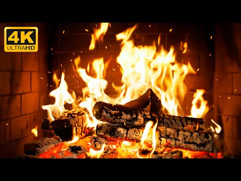 🔥 The Most Realistic Fireplace with Christmas Atmosphere with Crackling Fire for Emotional Rest