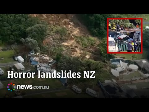 Two dead and multiple people missing after landslides hit New Zealand