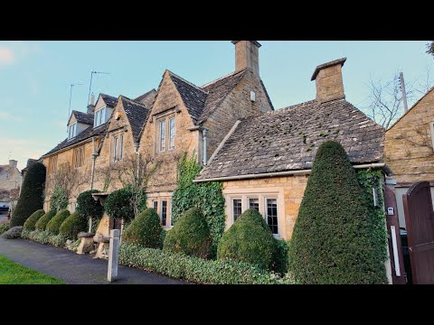 £1M+ Cotswold Homes at Christmas 🎄 | Luxury Property Walk in Lower Slaughter 🇬🇧