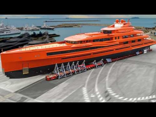 Super-Speed Catamaran MegaYacht Assembly line - Fastest Trimaran Sailing SuperYacht Factory Shipyard