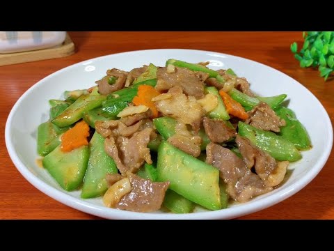 Stir-Fried Loofah with Pork : Flavorful and Tender 😋 You will be addicted❗You Must Try This Recipe 👌