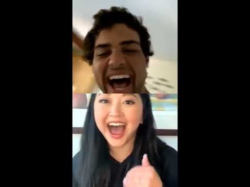 Noah Centineo and Lana Condor hang out on instagram live.
