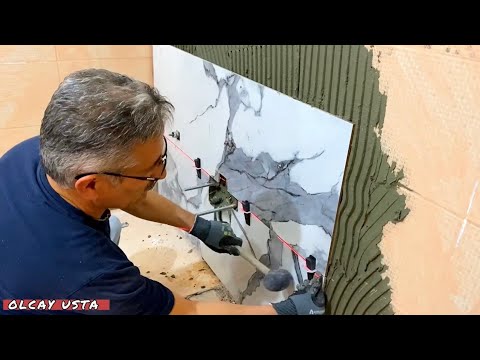 Ceramic on ceramic on the wall