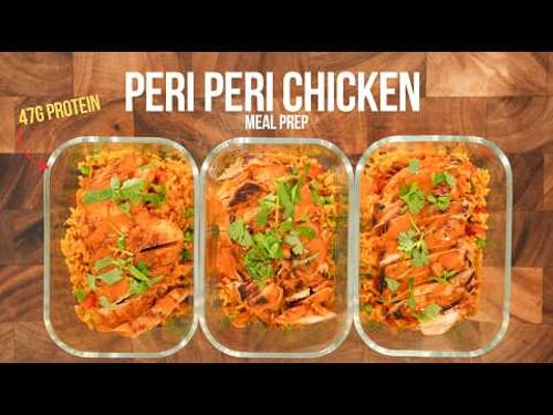 HIGH PROTEIN Peri Peri Chicken Spicy Rice Meal Prep