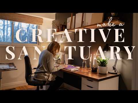 Dark & Moody Art Studio Makeover and Tour 🎨