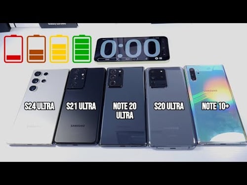 S24 Ultra VS S21 Ultra VS Note 20 Ultra VS S20 Ultra VS Note 10 Plus - PUBG Battery Drain Test!