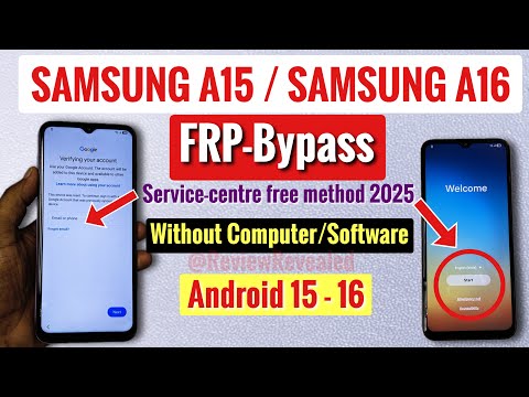 Samsung A15, A16 FRP Bypass android 14, Google Account Remove a155f, A165F