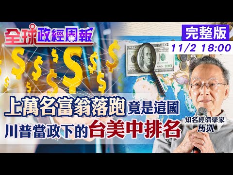 【全球政經周報】1.65萬富翁從某國出走嚇壞全球!富豪都逃去哪國.為何中國趨勢詭異 房價股市漲.錢卻無感!台灣75.9萬人晉升富豪榜背後真相20251102 @中天財經頻道CtiFinance