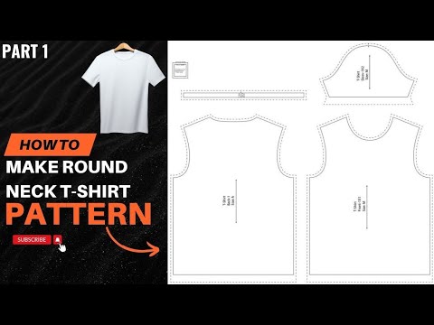 How to Make T-shirt Pattern | T-shirt Pattern Making | How to Make Basic T-shirt Pattern - 2024