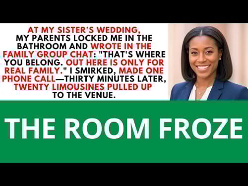 They Locked Me in the Bathroom at My Sister’s Wedding—Then 20 Limos Pulled Up and Silence Took Over