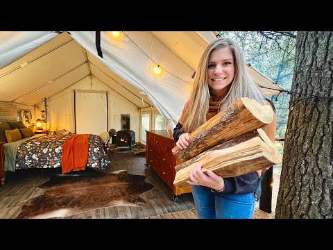 Preparing for Winter and Our First Fire! | Off-Grid Treehouse Build | Ep. 27