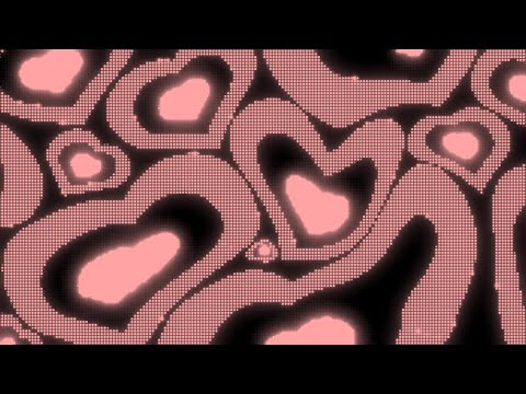 Warped Black and Pastel Pink Y2k Neon LED Lights Heart Background || 1 Hour Looped HD
