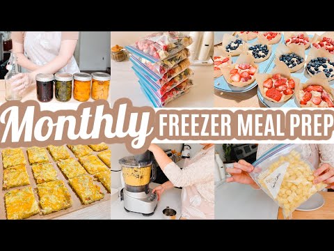 EASY MONTHLY FREEZER MEAL PREP RECIPES COOK WITH ME LARGE FAMILY MEALS WHATS FOR DINNER